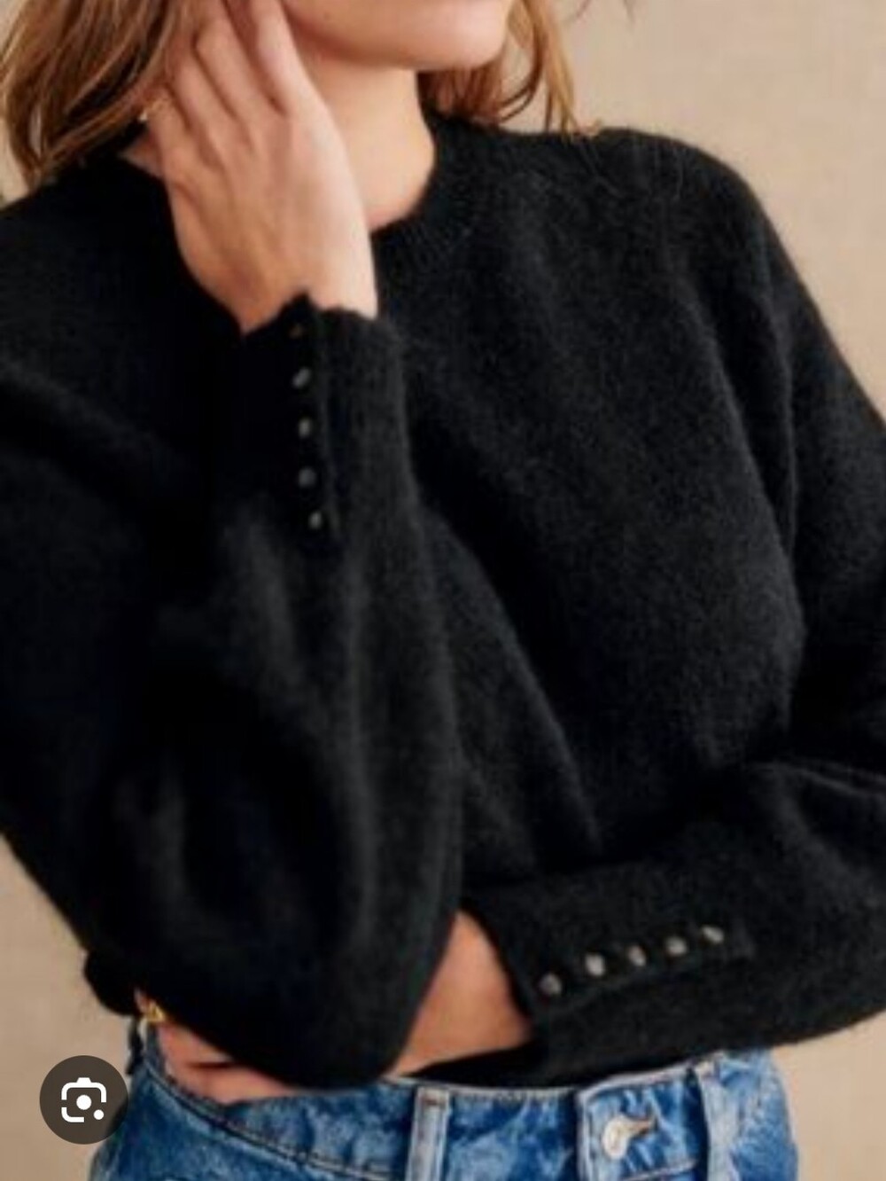 SEZANE I XS Super Kid Mohair Blend Jumper Sweater I black I $215 retail